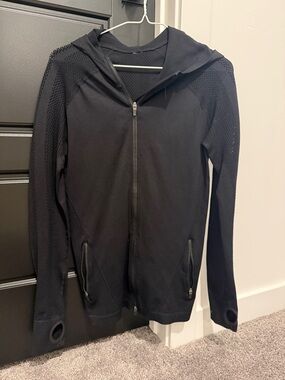 Fabletics Black Women's Hooded Zip Jacket